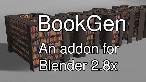 BookGen 0.9.0 : an addon for Blender 2.8x