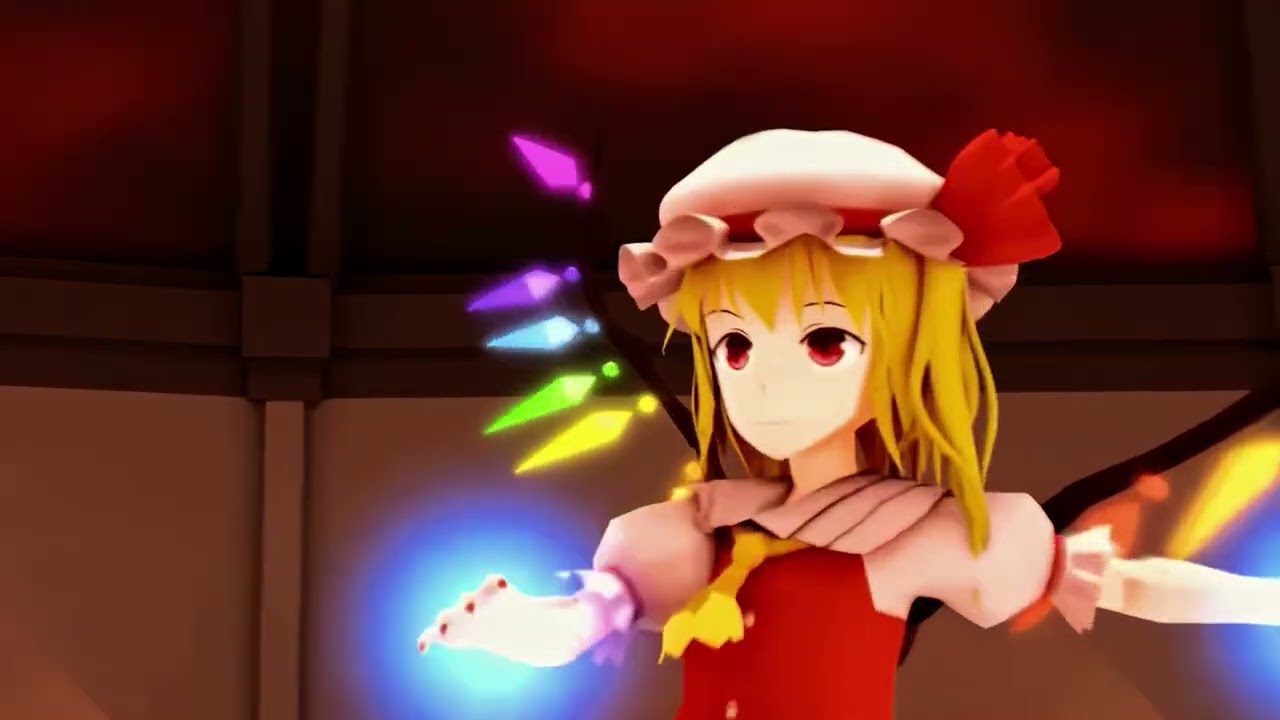 Touhou 3D. Marisa vs Flandre 4K HDR and 60 FPS. 