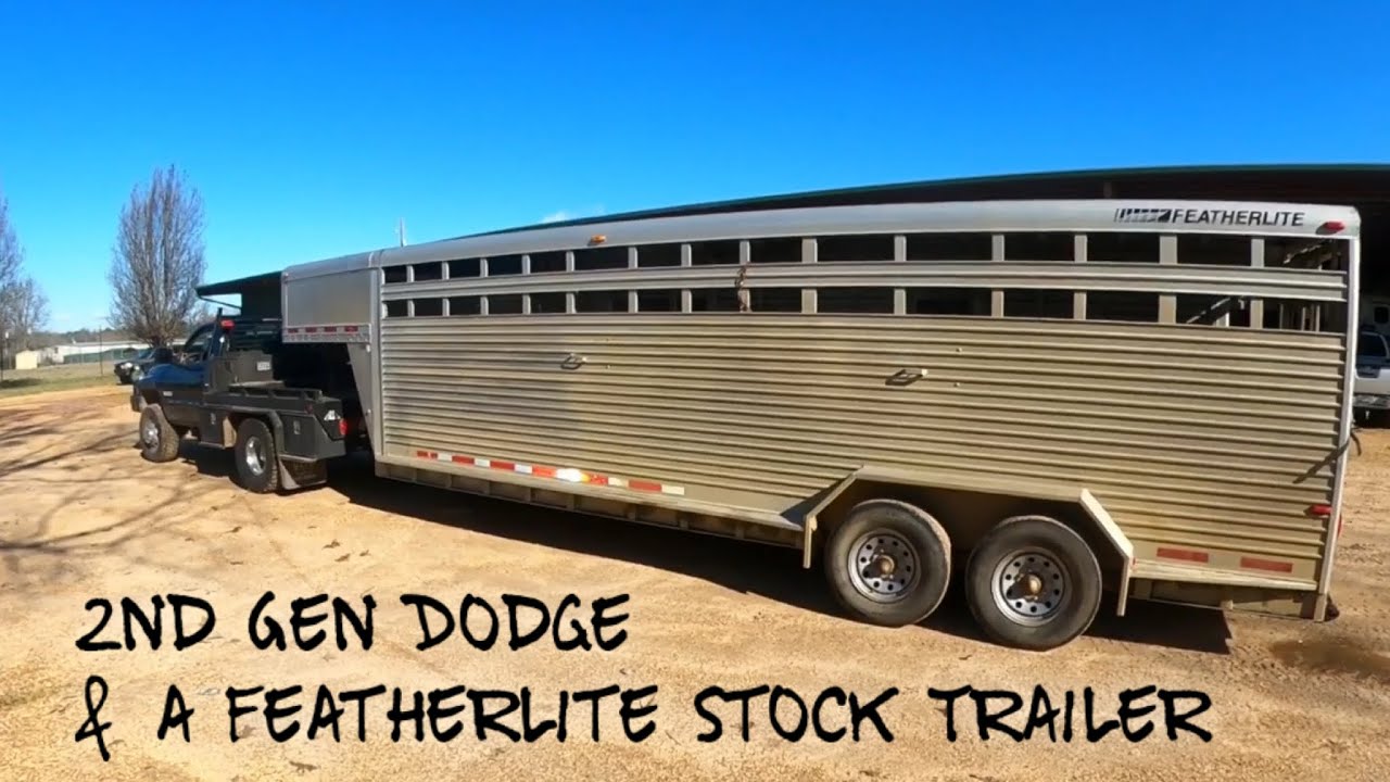SECOND GENERATION DODGE AND A FEATHERLITE STOCK TRAILER 😲😲😲 YouTube