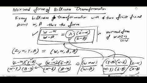 Bilinear Transformation - How find fixed points and Normal form By Dr. Dilbaj Singh