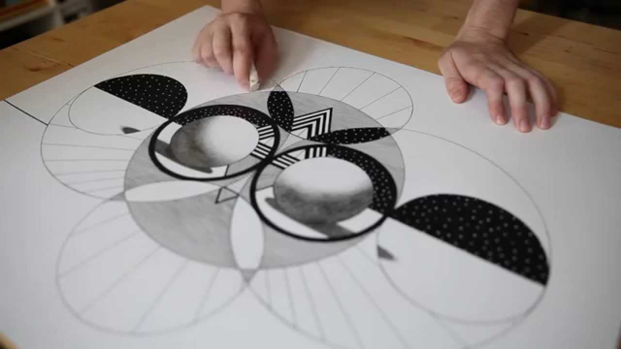 Brandon Locher erasing new work, Nov. 2015