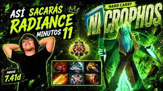 EL NECRO CARRY es tan FUERTE que saca RADIANCE MIN 11 | GUÍA NECROPHOS HARD CARRY 7.41d