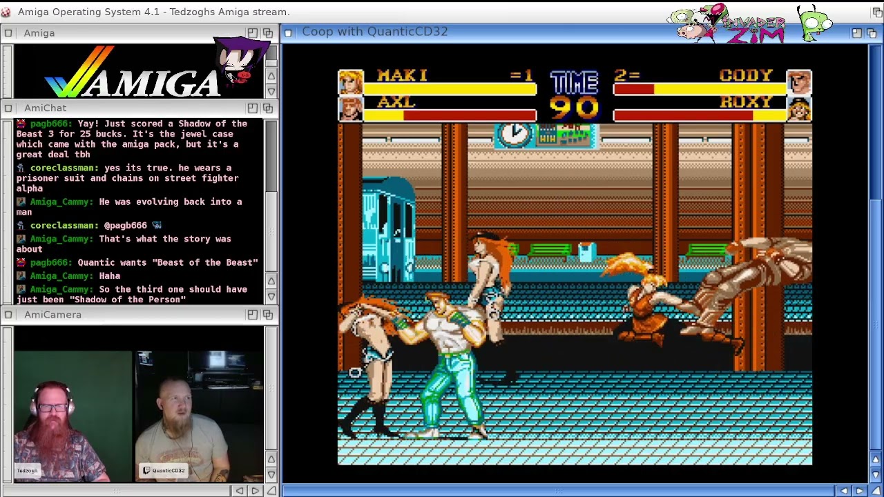 Final Fight Enhanced 2 player with QuanticCD32. 𝑨𝑴𝑰𝑮𝑨