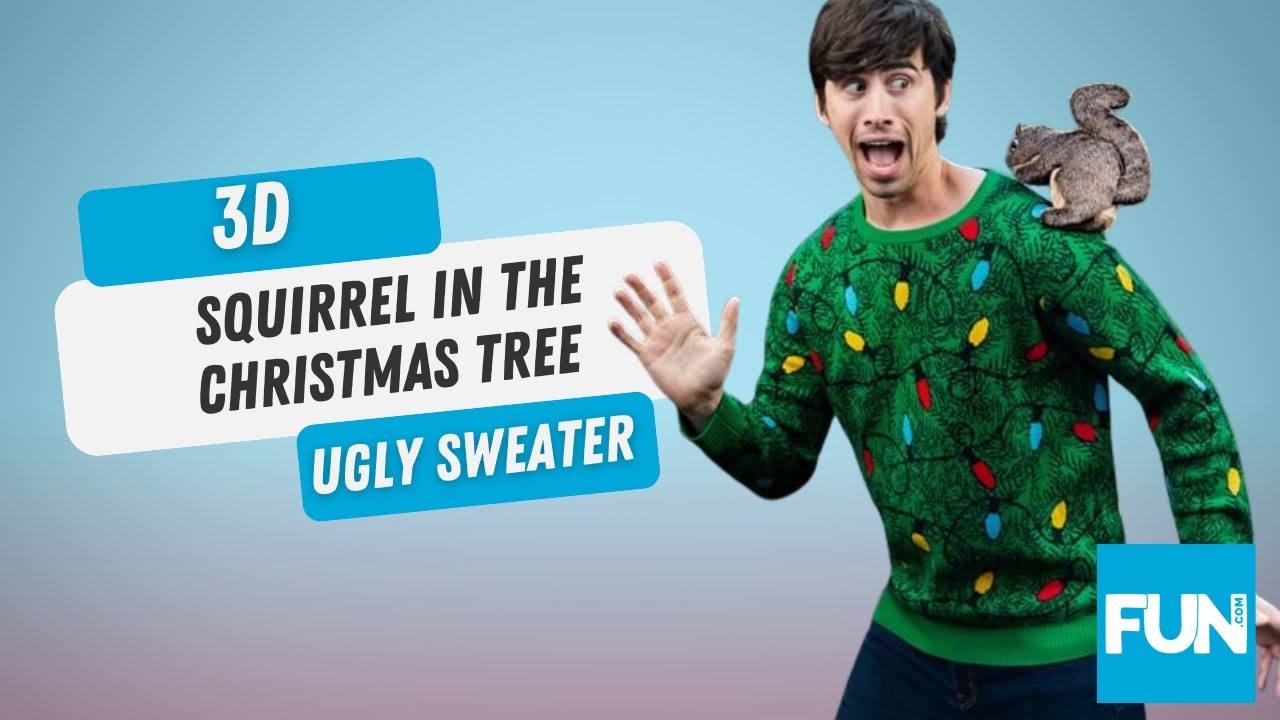 3D Squirrel in Christmas Tree Ugly Sweater for Adults: A Festive & Fun Holiday Look
