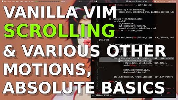vim: Scrolling and "various motions"