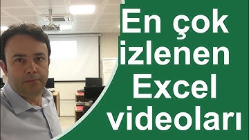 #Excel En çok izlenen Excel videoları- 411.video | Ömer BAĞCI