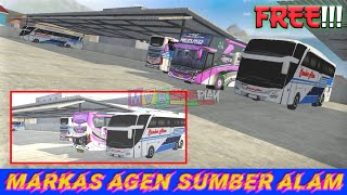 •SHARE MARKAS AGEN BUS SUMBER ALAM Terbaru Free Download |BUSSID|MVB gameplays|