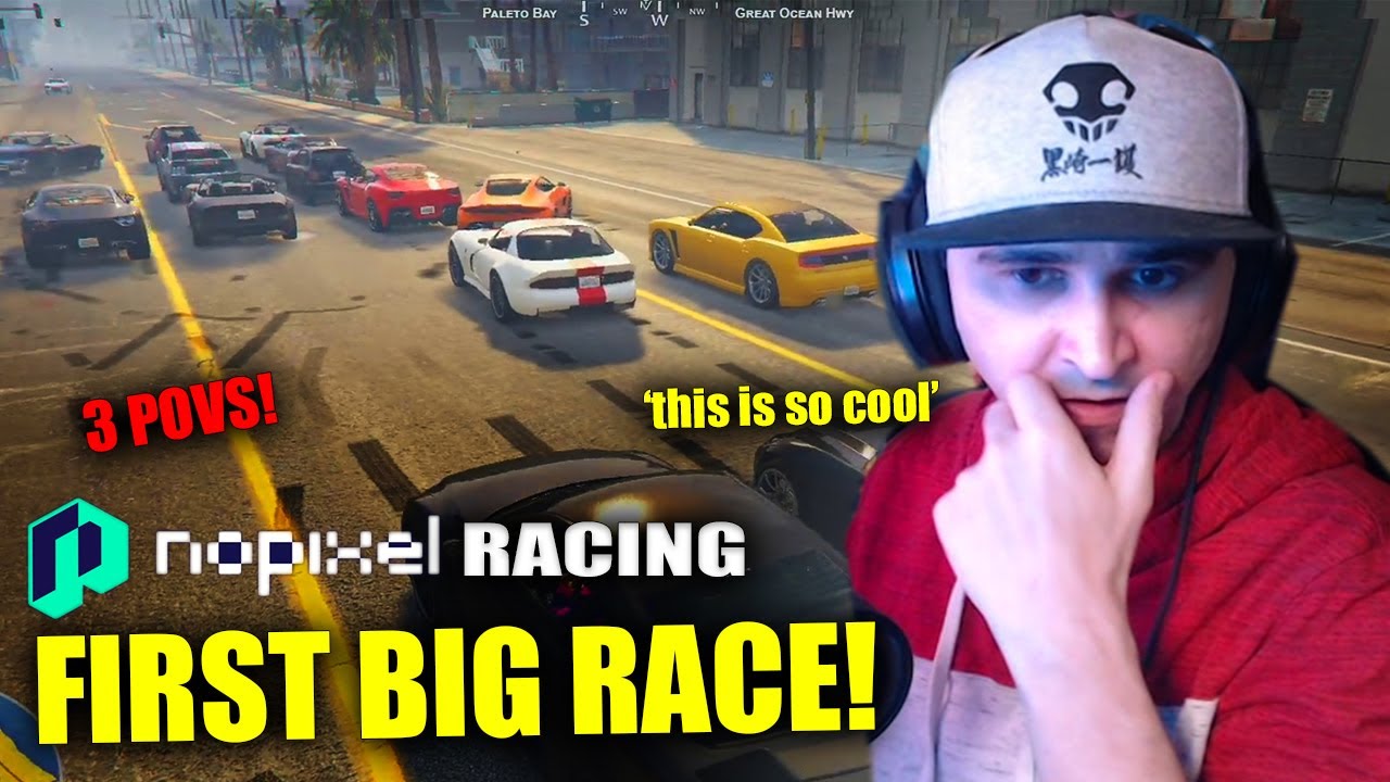 Summit1g FIRST BIG RACE IN 3.0 (Multiple POVS) (NoPixel Racing)