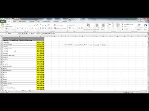 Excel Dersleri - Düşeyara Fonksiyonu