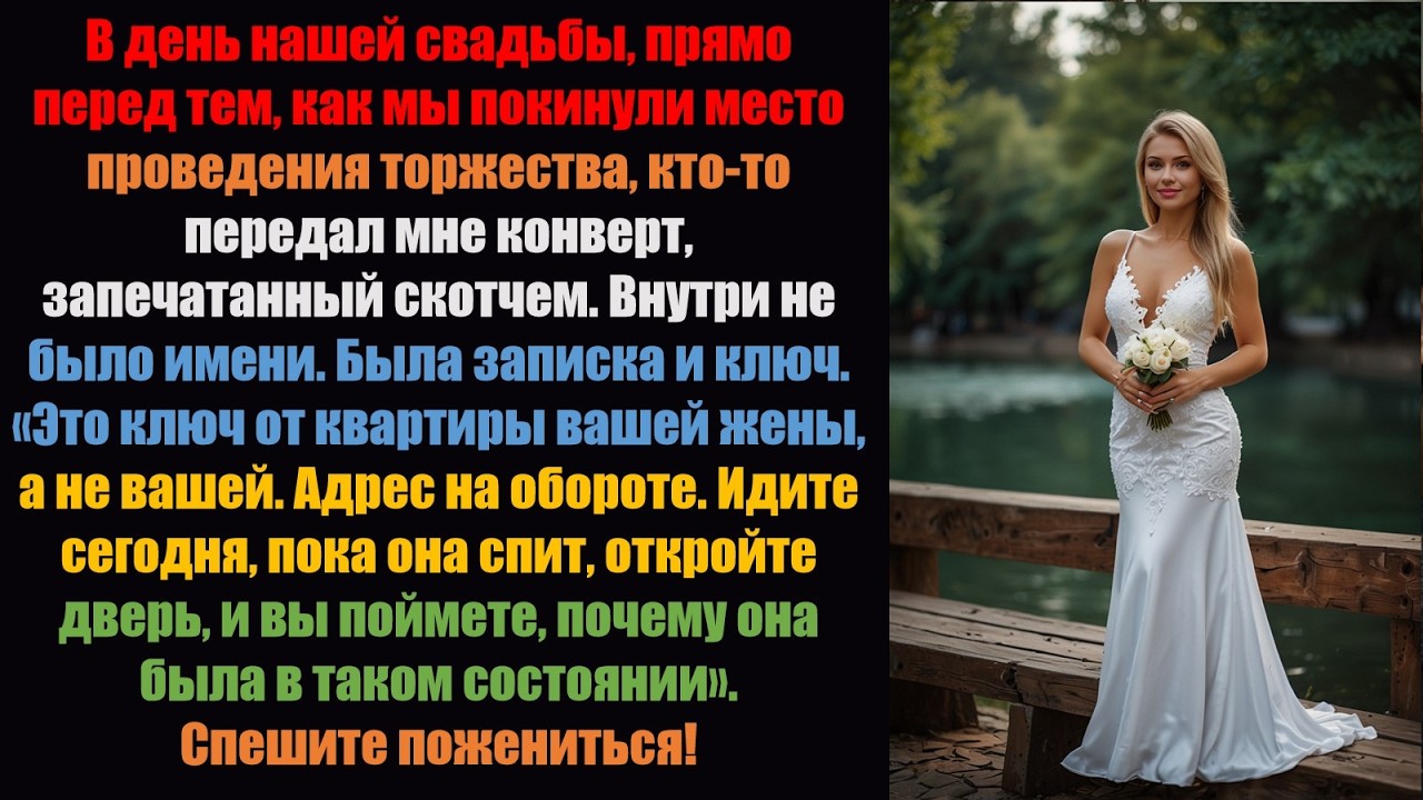 В день моей свадьбы мне вручили конверт со словами: «Сделай это, и ты поймешь, почему твоя жена был.