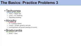 Medical Terminology  The Basics  Lesson 1 | Practice and Example Problems