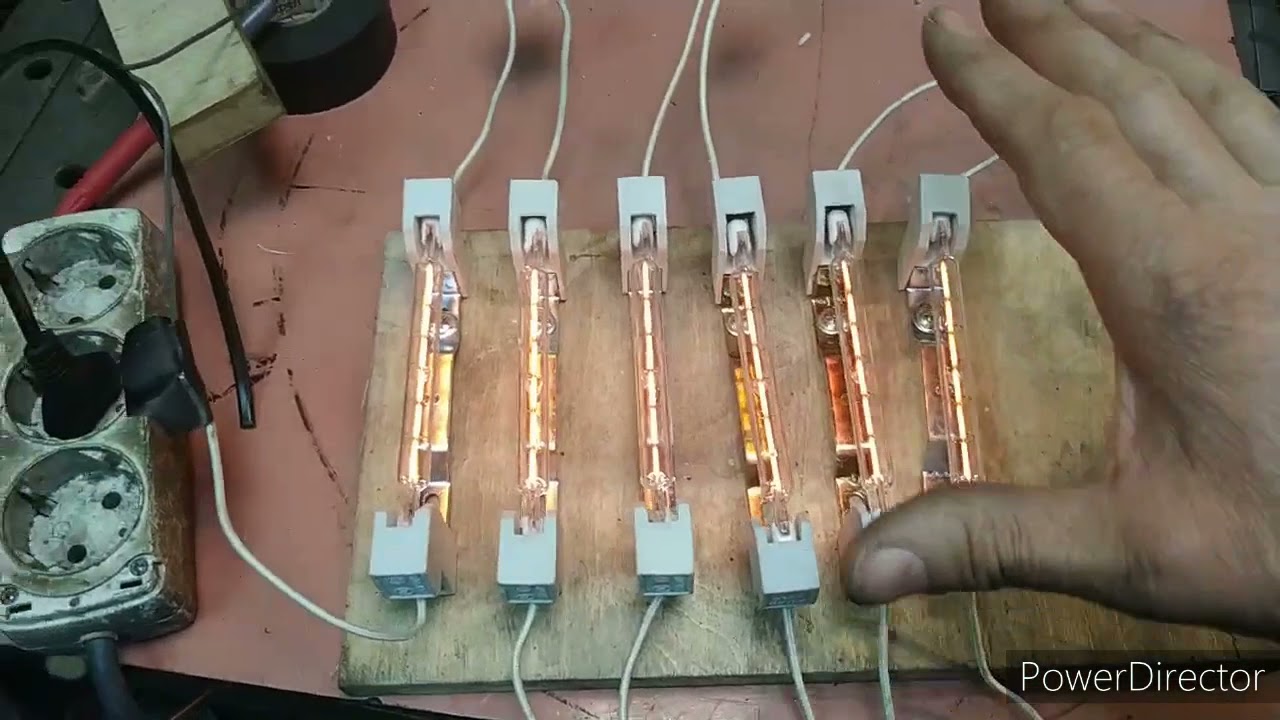 Супер экономичный комнатный обогреватель на галогенках.