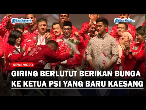 [FULL] Anak Presiden Jokowi, Kaesang Ditunjuk Jadi Ketua Umum PSI, Giring Berlutut Beri Bunga!