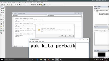 Fix conflicting names were found form in vb 6.0