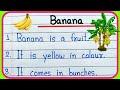 10 lines on banana essay in english  banana 10 lines essay in english  about banana sentence