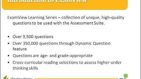 ExamView - Introduction to ExamView