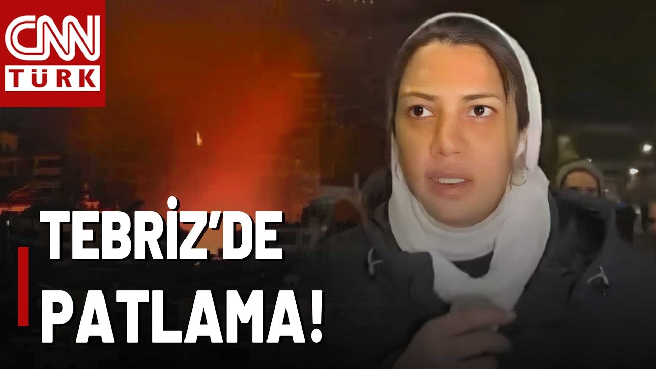 Tebriz'de Patlama Sesleri Yükseldi! Canlı Yayında İran'da Patlama!