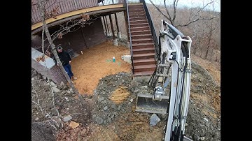 Grading with Bobcat hydra tilt with 4’ bucket