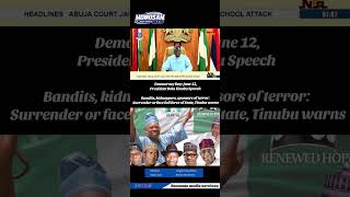 Democracy Day: June 12,President Bola Tinubu Speech