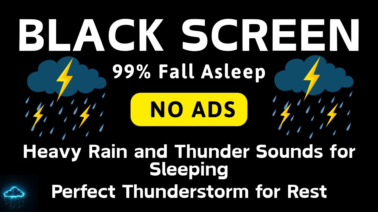 🔴 Сильный дождь и гроза, без рекламы | Идеальная гроза для отдыха