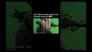 Oh Dear Gandalf 😴 😂🤣 #makingof #behindthescenes #bloopers #gandalf #lordoftherings #lordofrings