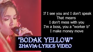 Zhavia 'Bodak  Yellow' Lyrics Video The Four Season 1 HQ audio (HD)