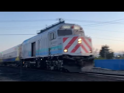 Amtrak 702 with BRAND NEW VENTURE SET 2 passes Florin ft ...