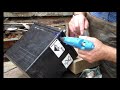 Leaking Battery case repair, acid leak, lead acid battery.