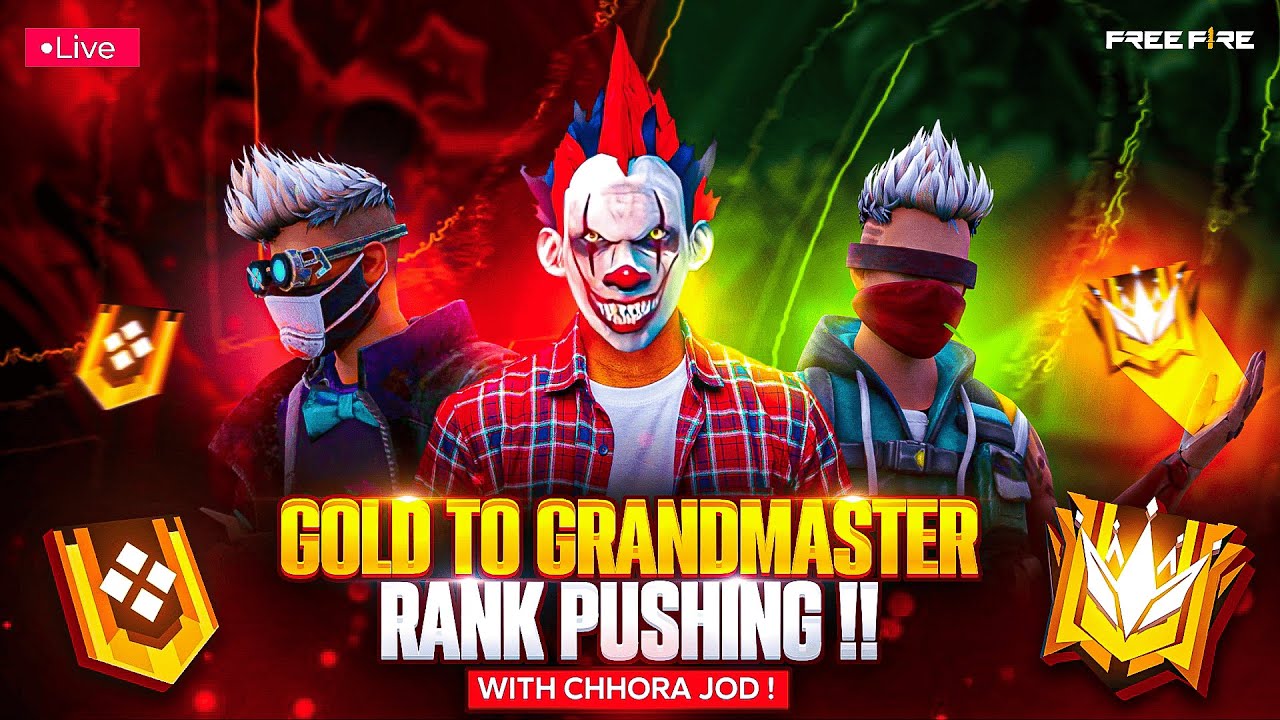 Grandmaster Live Rank Push Free Fire Telugu - Chhora Bhai is Live ...