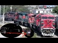 Perro Imprudente🚂 Epicos silbatazos en Intenso Movimientos de Patio🚂 Trenes Ferromex y KCSM