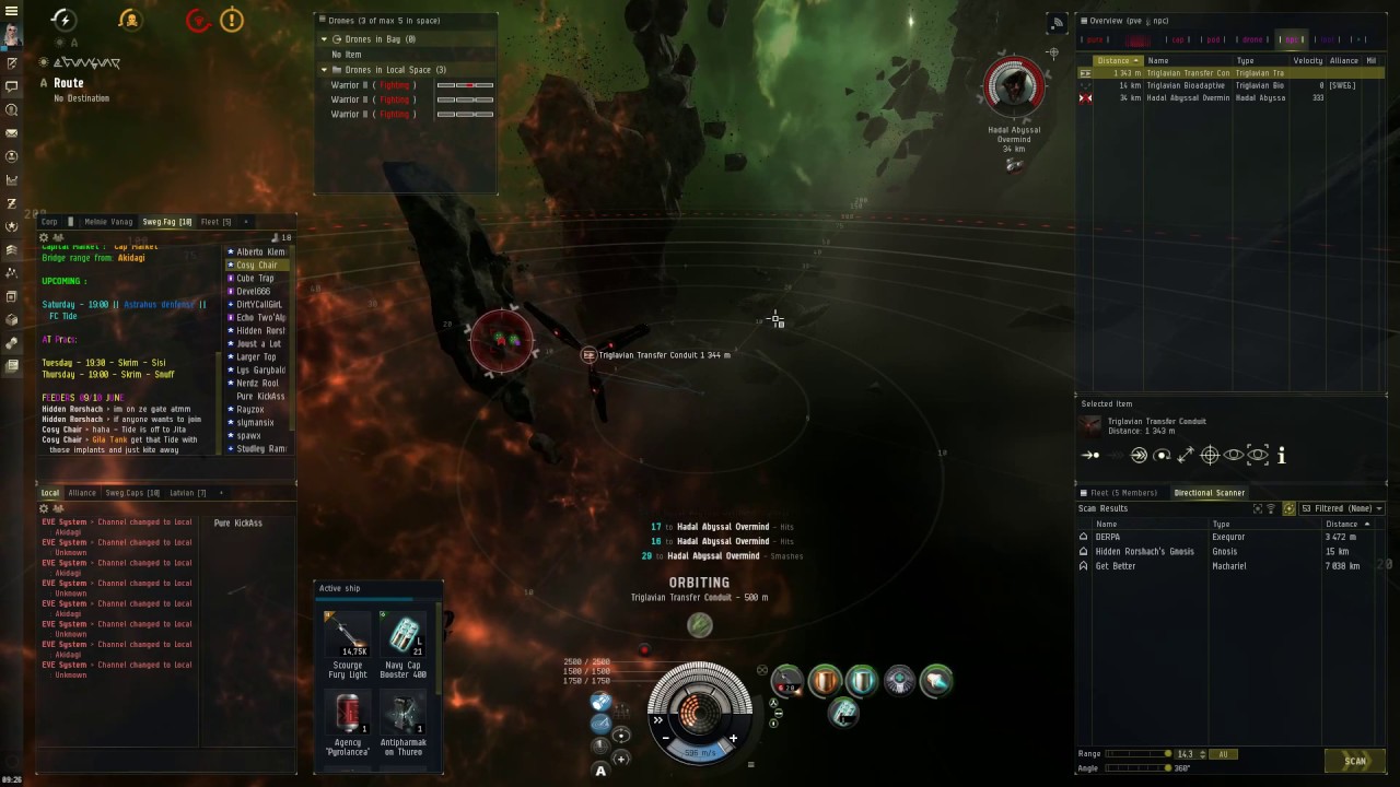 Eve Online, Abyssal exotic lv4 with cerberus YouTube