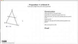 Euclid's Elements Book 6 - Proposition 11 Update