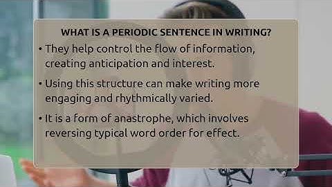 What Is A Periodic Sentence In Writing? - The Language Library