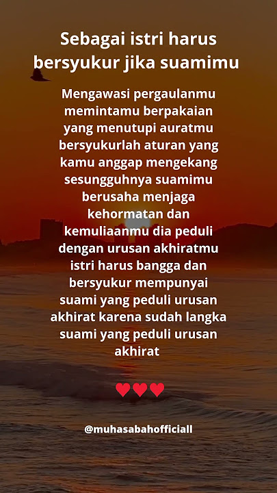 sebagai istri harus bersyukur jika suamimu #shorts