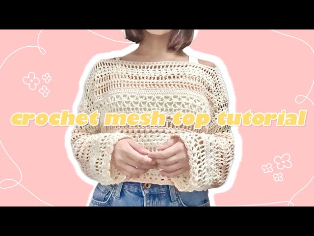 ヨウジヤマモト　かぎ針編みトップス Crochet] How to crochet a mesh top - YouTube
