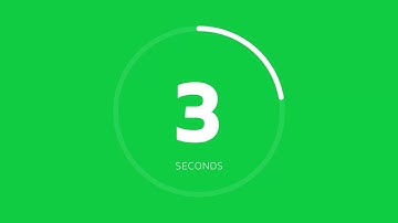 5 Second Countdown Timer with Animated Circle - 4K Green Screen - 100% FREE