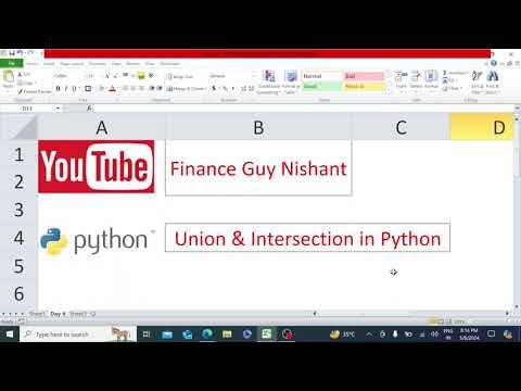 Union and Intersection in Python | Day 6 | Python Tutorial - YouTube