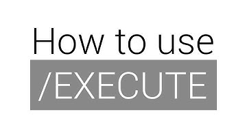 How to use the /execute command