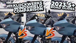 Klock Werks Sport Flare 10" vs 11" vs Stock In-Depth | 2024 Road Glide Windshield Comparison