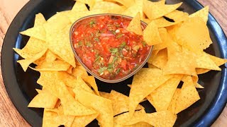 नाचोस व सालसा सॉस बनाने की आसान विधि | Nachos Recipe | Salsa Recipe | Tortilla Chips With Salsa Dip