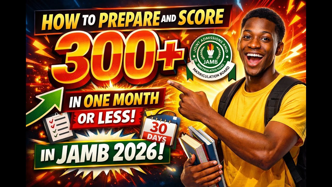 Как набрать более 300 баллов на экзамене JAMB 2026 за один месяц или меньше (проверенная стратегия)