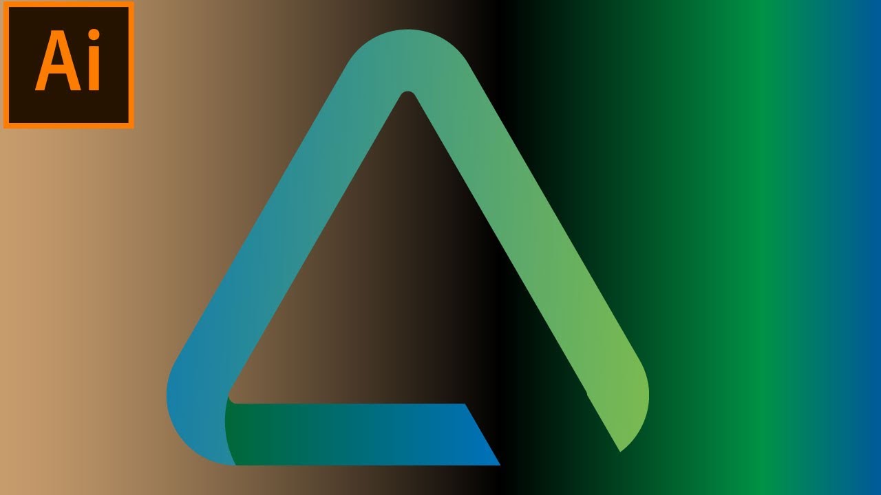 Adobe Illustrator Design || Modern Triangle logo design 