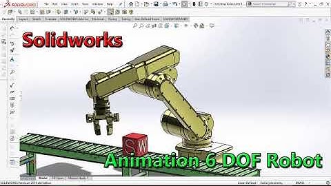 Solidworks Tutorials: Industrial Robot Arm - Part 02 - Animation 6 DOF (Degrees of Freedom) Robot