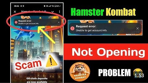 Hamster Kombat Request Error Unable To Get Account Info hamster Kombat problem request error