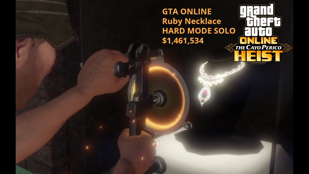 GTA Online Cayo Perico Heist SOLO Ruby Necklace 1,461,534 (Hard Mode