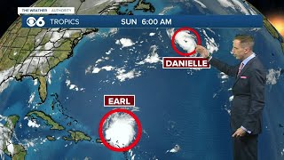 Sunday update on Hurricane Danielle, Tropical Storm Earl