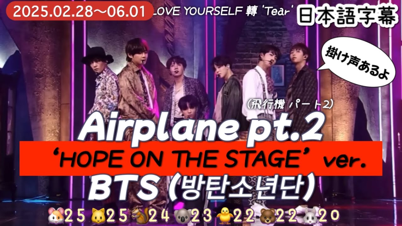 Airplane pt.2】BTS 'HOPE ON THE STAGE' ver.和訳/カナルビ/掛け声