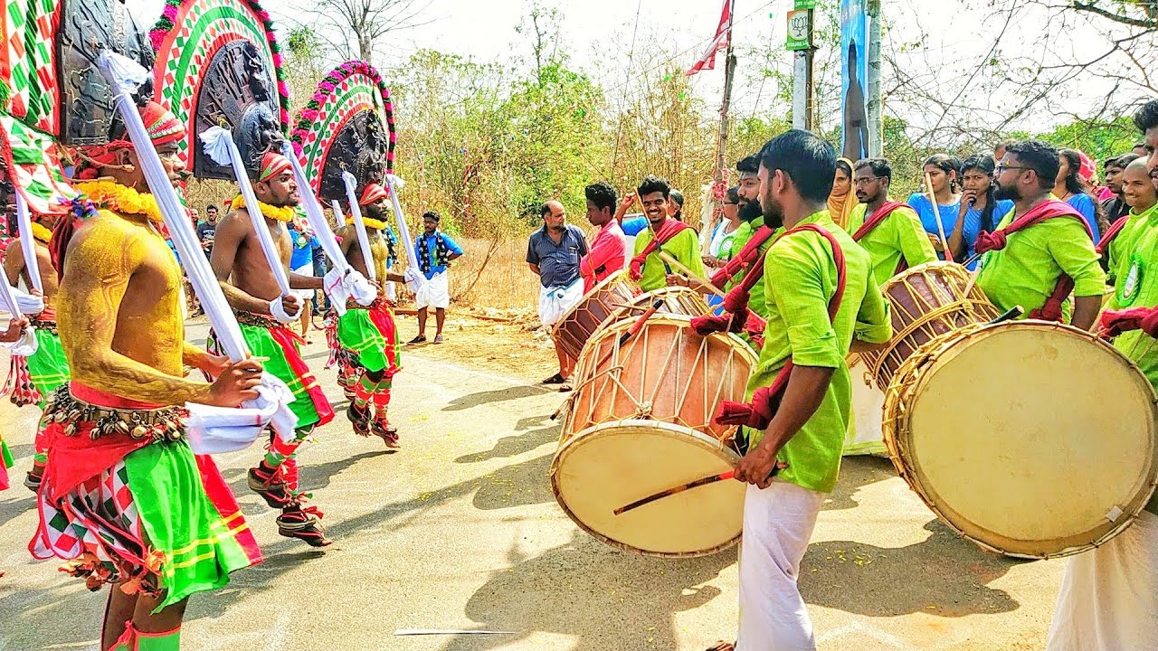 Poothan and thira kali - Muthuvara Maha Siva Temple | Thira traditional program| Kaavettam Nadan Kal