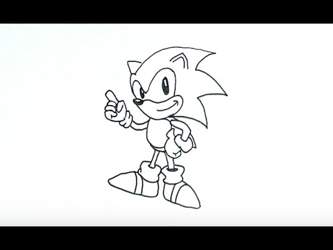 How to Draw Sonic the Hedgehog - YouTube