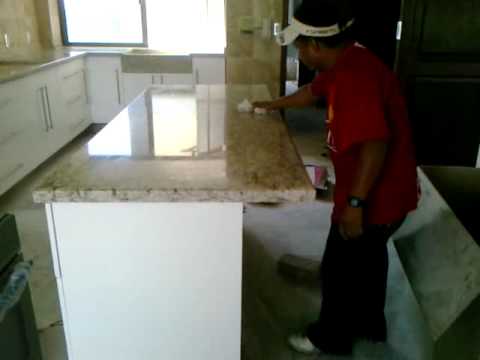 Cocina en mdf con granito natural sellador youtube Imagenes de cocinas hechas sencillas